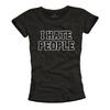 I Hate People Shirt Womens I Hate People Top Summer Statement Black Humor Unisex T-Shirt