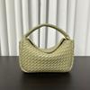 New leather woven lunch box bag, underarm bag, shoulder backpack, women's mini high-end fashion versatile handbag