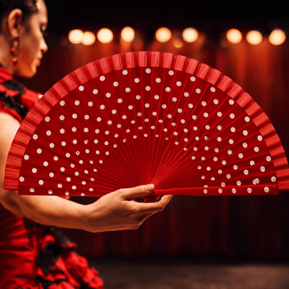 Vintage Flamenco Spaanse Vouwventilator Houten Handvat Decoratieve Ventilator Dansventilator Filmrekwisieten