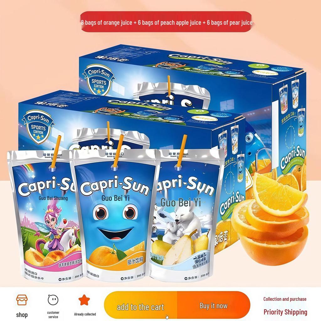 Imported Fruity Goodness: Little Monster Natural Freshly Squeezed 200ml Grape, Pear & Orange Juice for Kids