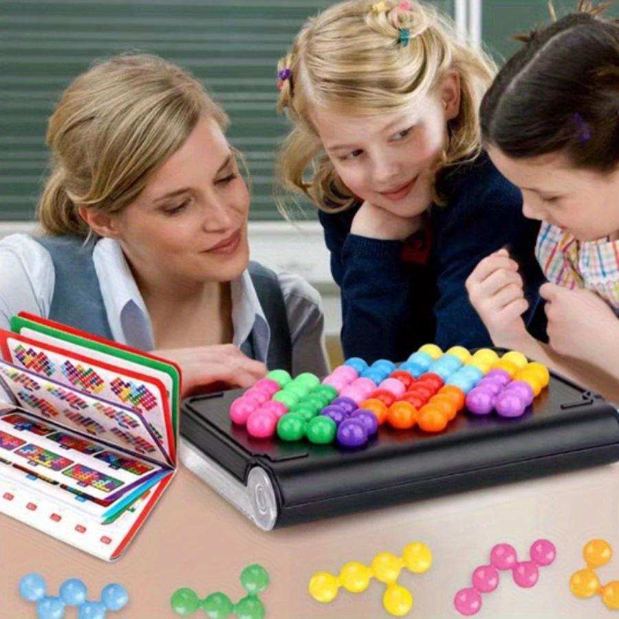Kids IQ Toy 120 Challenges Fit 3D Puzzle Board Games Skill-Building Brain Game with Portable Case Toys Children Xmas Gift