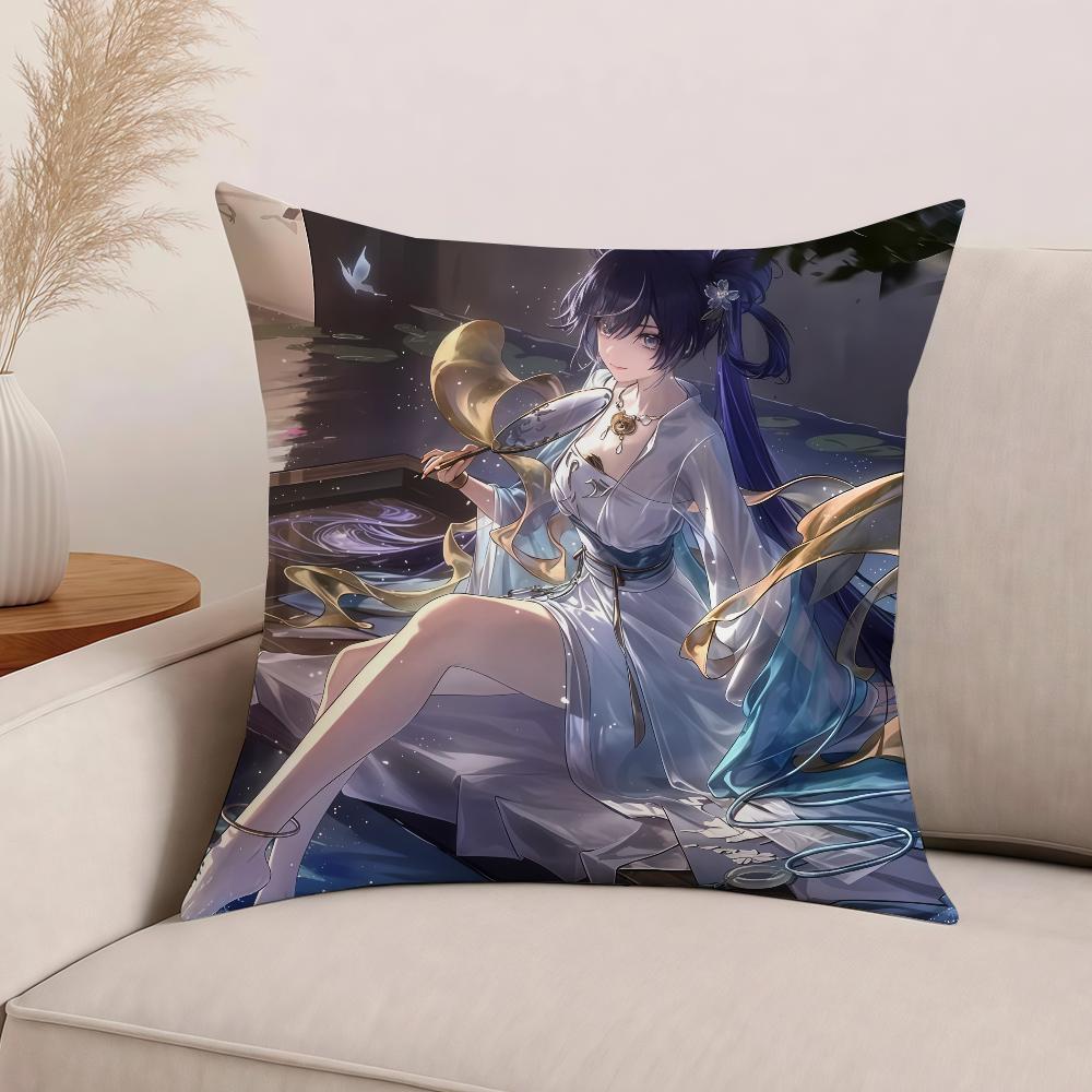 Spel Wuthering Waves IUNO Kuddfodral Kontorskuddar Lämpliga för Soffa Bil Sovrum Dekorativt Kuddfodral