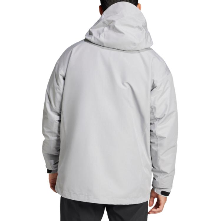 Adidas Waterproof And Windproof To Keep Warm Windbreaker Jacket Men's Gray IX7936