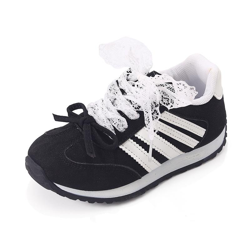 Children's Sports Shoes 2025 Autumn New Girls Red German Training Shoes Soft-soled Casual Board Shoes Girls Forrest Gump Shoes Tide