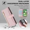 For Google Pixel 7 5G PU Leather Stand Case Zipper Pocket Phone Cover with Wrist Strap and Shoulder Strap