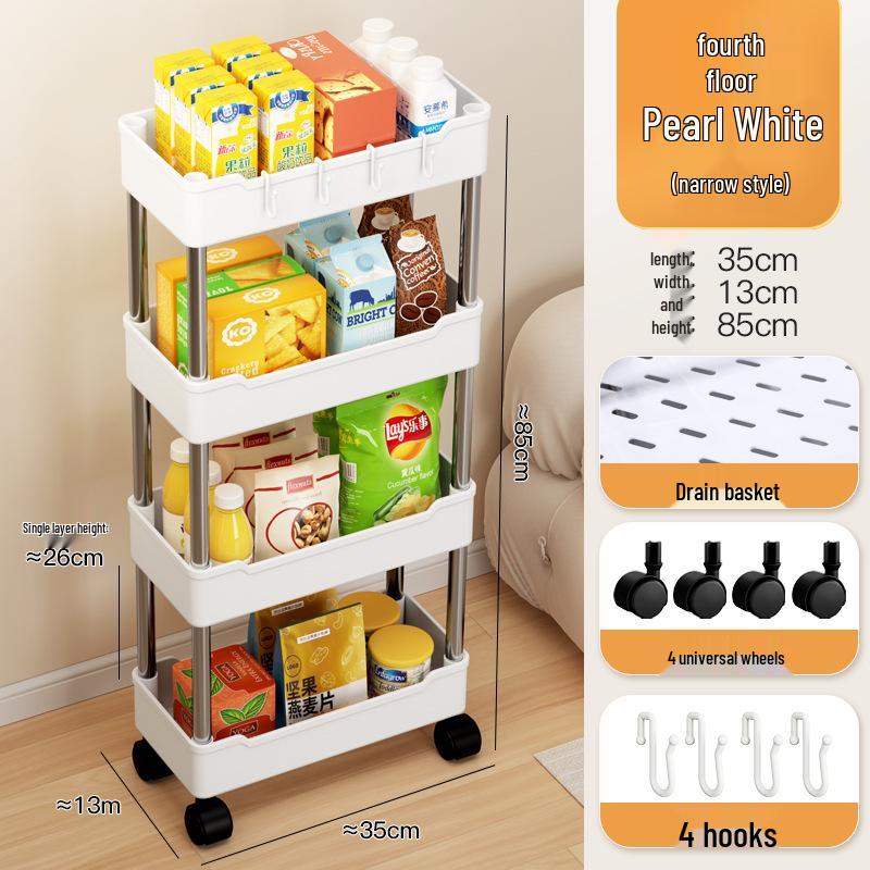 

Многоярусная передвижная стойка для хранения для ванной, кухни или спальни