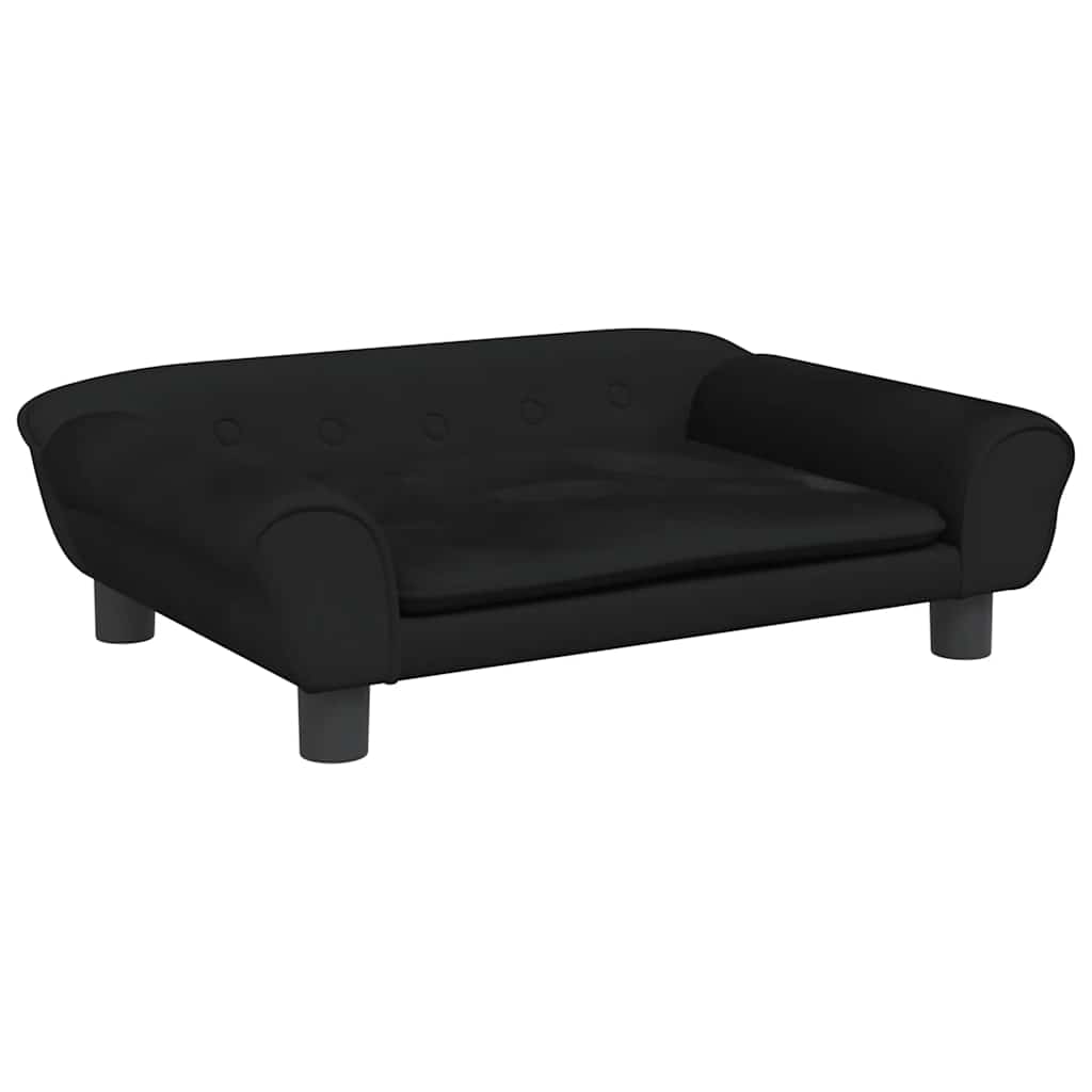 Vidaxl Sofa Dla Dzieci, Czarna, 70X45X26 Cm, Aksamit