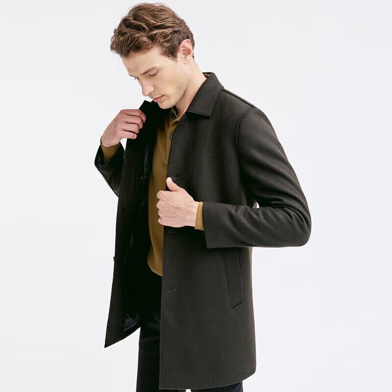 

Мужское зимнее полупальто средней длины из смесовой шерсти Seven Wolves XL