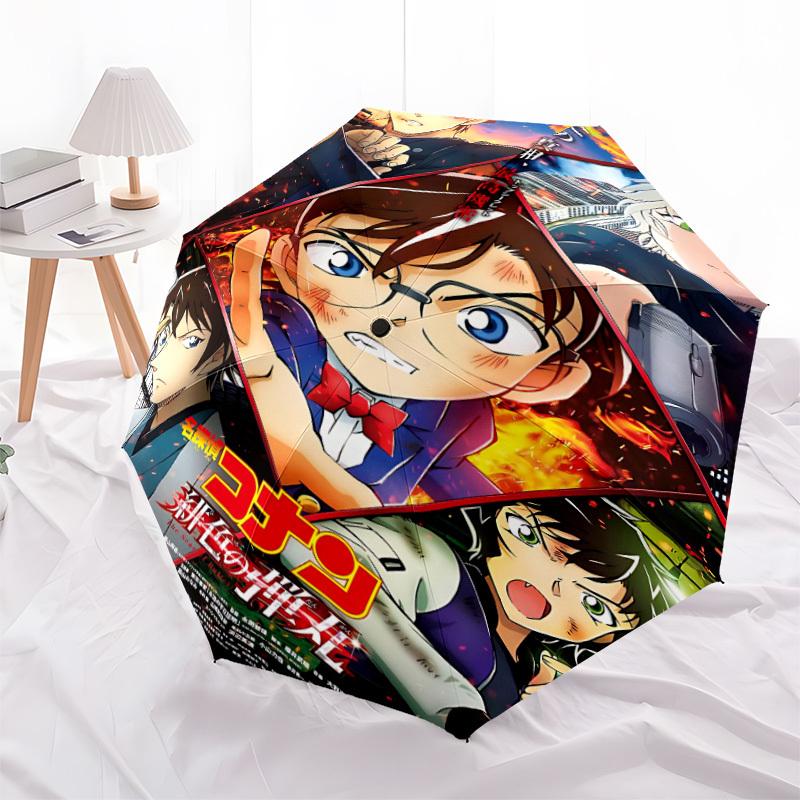 1pc Detective Conan Automatic Open/Close Umbrella - Compact Travel Umbrella, Perfect for Women & Men - Ideal Birthday/Christmas Gift, 211
