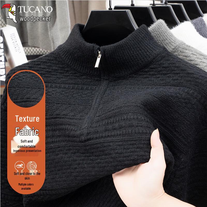 TUCANO Men s Thickened Thermal Knitted Sweater 190/4XL чёрный