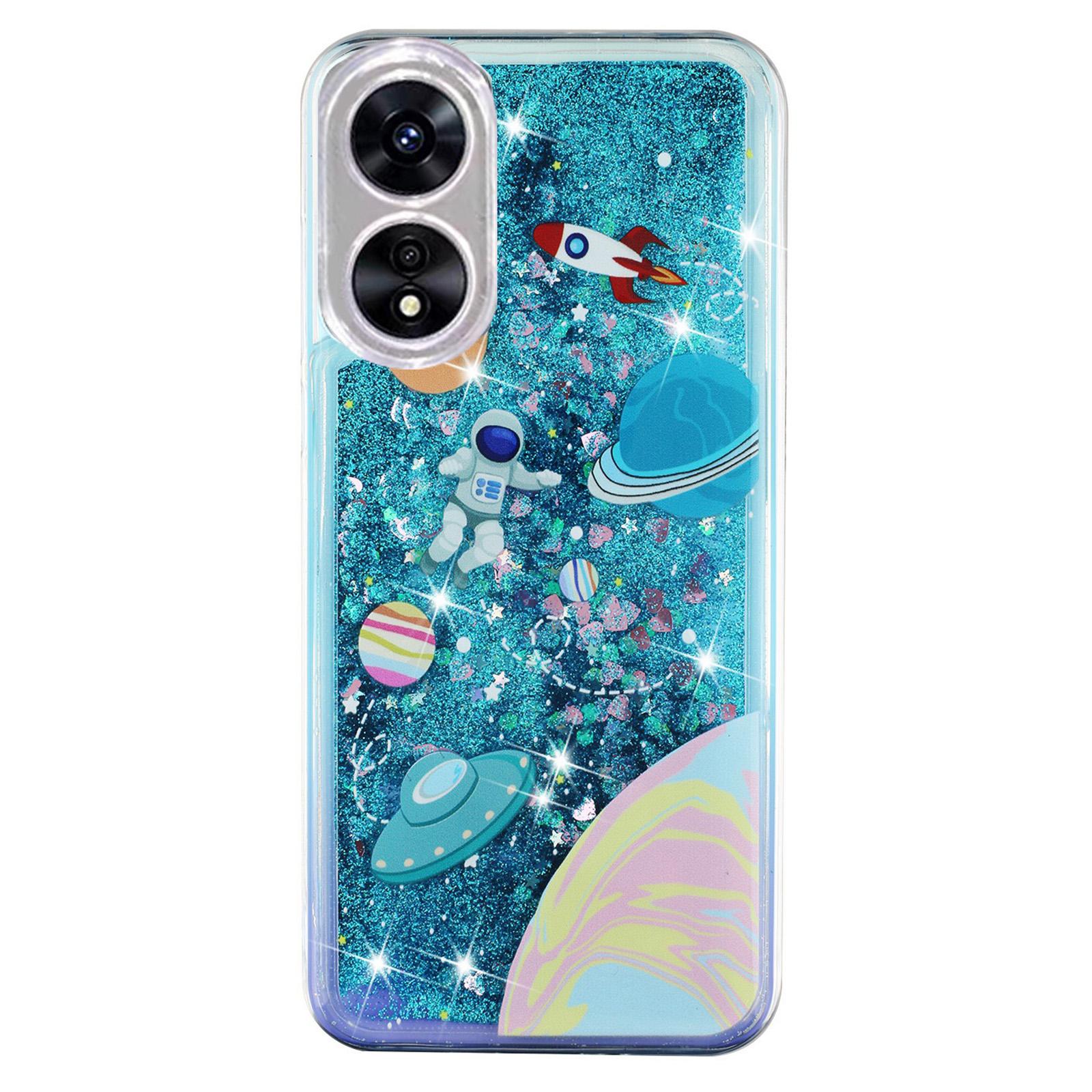 

For Oppo A17 4G/A17k 4G Quicksand Phone Case Embossment Pattern Anti-drop Phone TPU Cover Universe