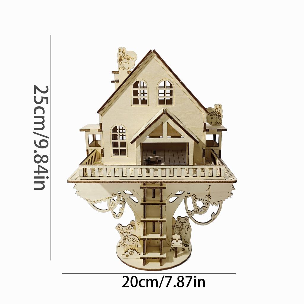 DIY Jungle Treehouse #1, Craft Model Kit, Hands-On Activity Table Decoration, Birthday or Christmas Gift