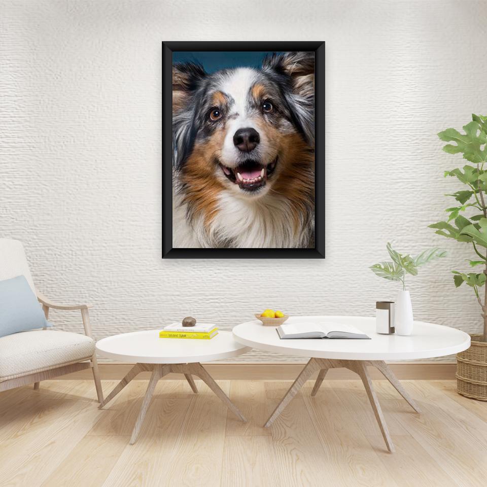 DIY 5D Diamond Painting Cross Stitch Kits Full Round Drill Dog Wall Art Mosaic Animal Diamond Embroidery Home Decoration Gift