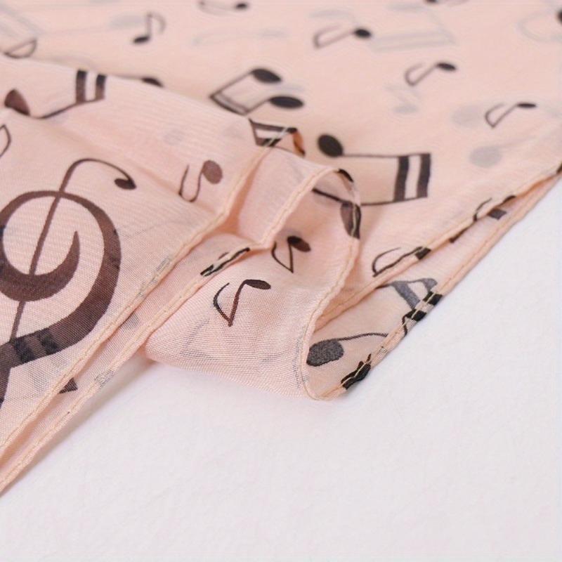 1PC Women Lady Musical Note Chiffon Neck Scarf Shawl Muffler Scarves Fabulous Elastic Beautiful Scarves