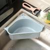 Triangular Sink Strainer Drain Fruit Vegetable Drainer Basket Suction Cup Sponge Rack Storage Kitchen Tools Sink Filter Shelf