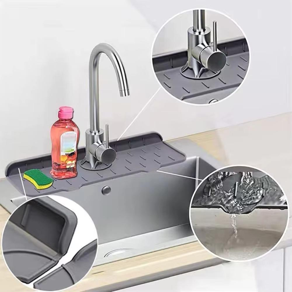 Splash-proof Sink Drain Pads Foldable Faucet Mat New Faucet Drain Pad