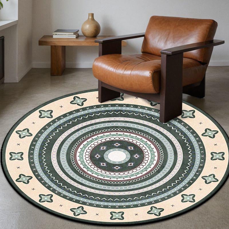 Vintage Bohemia Round Rug Chair Mat Fluffy Carpet Living Room Home Decor Large Area Rugs Antiskid Bathroom Entrance Foot Mats