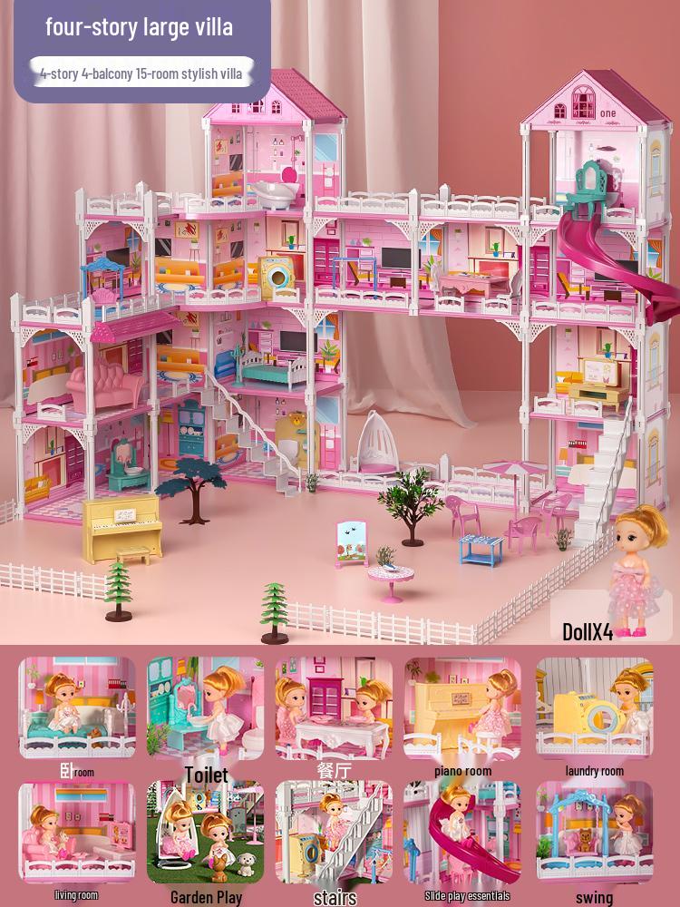 Princess Castle Dollhouse: Pretend Play Toy for Girls Aged 3+