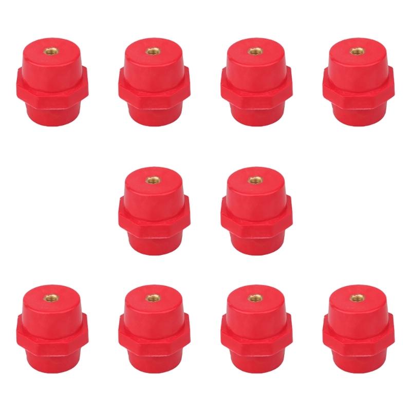 10Pcs 8mm High Low Voltages Insulation Column High Strength Busbar Insulator Supporter Polyester Standoff Insulators