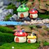 Diy Resin Mushroom House Castle Garden Craft Decor Miniature Micro Art Landscape