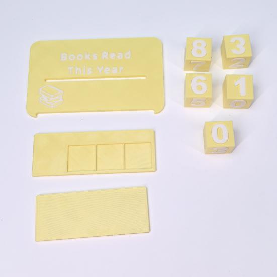Book Read This Year Tracker Reading Book Counter Ornament Reading Target Display Number Recording Sign Shelf Desk Decoration Book Lovers Gift