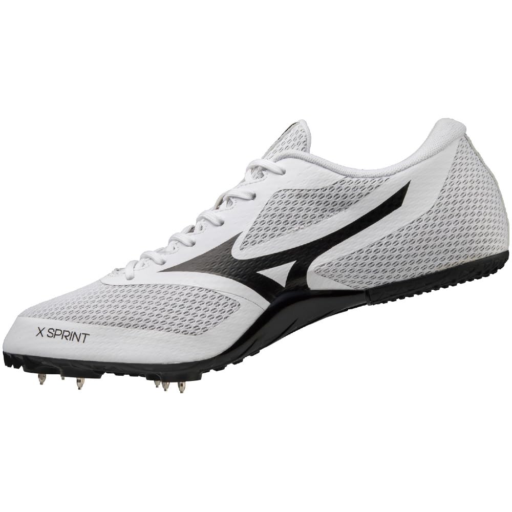Mizuno Track and Field Shoes Club Lightweight Short Distance Track and Field Spikes Under 800m Track Entry Beginner cm 2E X-Sprint White/Black 25.0