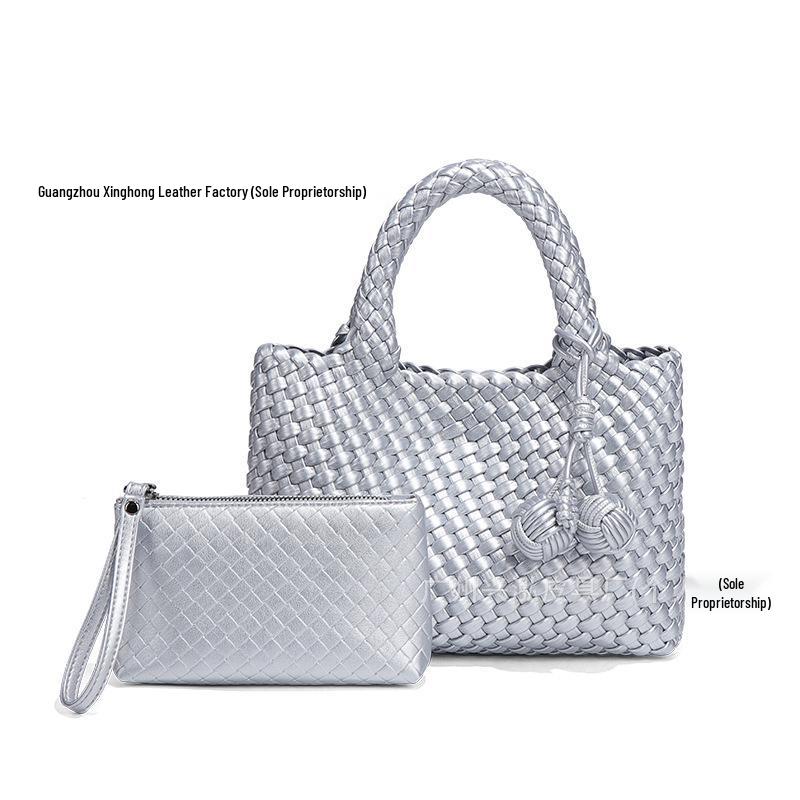 Стильная женская плетеная корзина ручной работы Легкая Роскошная Универсальная для ношения на плече через плечо или в руке 28x8x19cm 3660₽