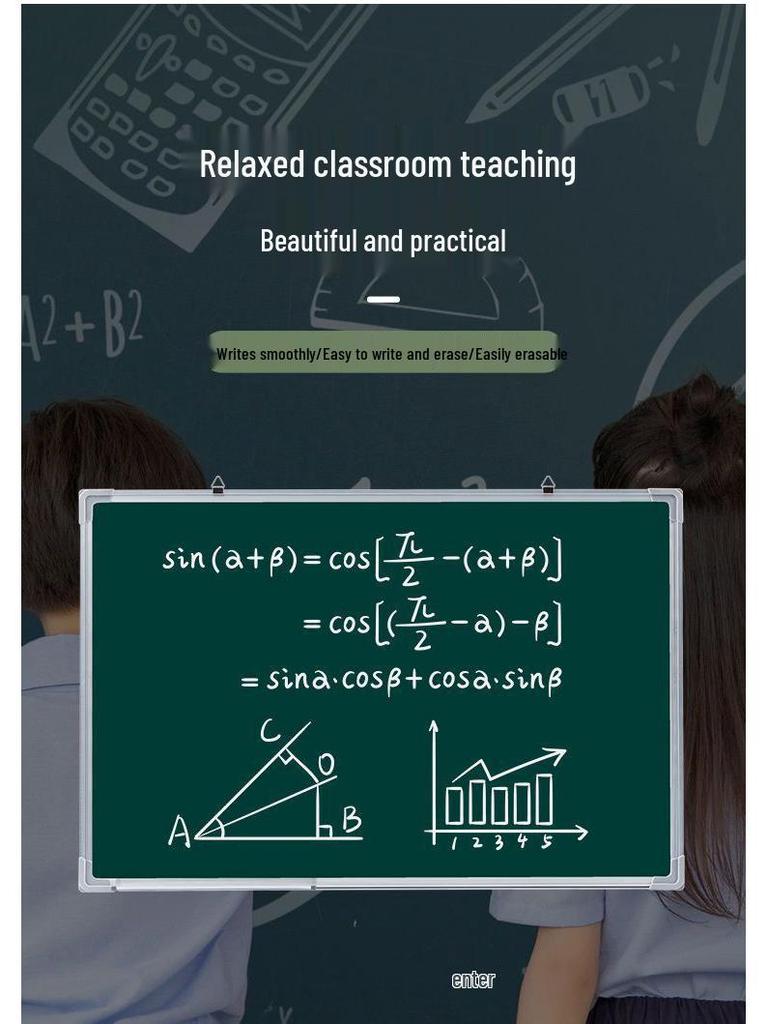Children's Erasable Magnetic Blackboard for Home, Teaching, and Office Use
