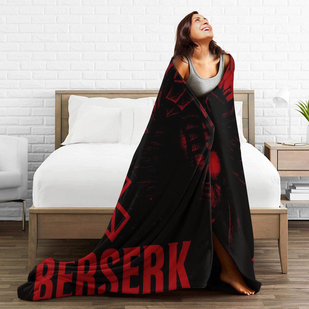 Berserks Plush Blanket Girls Boys Flannel Throw Blanket For Couch Chair Super Soft Quality Bedspread Gift Idea