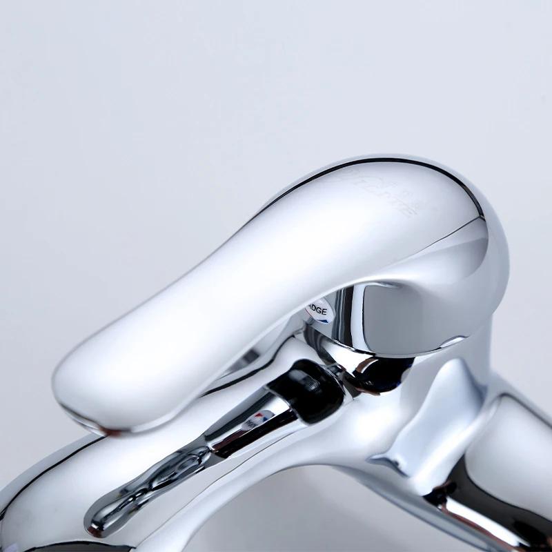 Double-Hole Basin Faucet Bathroom Zinc Alloy Hot And Cold Water Faucet Bathroom Sink Mixing Valve Switch Sink Mixer Tap