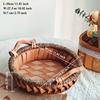 Handgeflochtener Korb für Snacks, Brot, Obst Tisch-Organizer Rustikales Rattan Für Wohnzimmer Couchtisch Gemütliches Zuhause