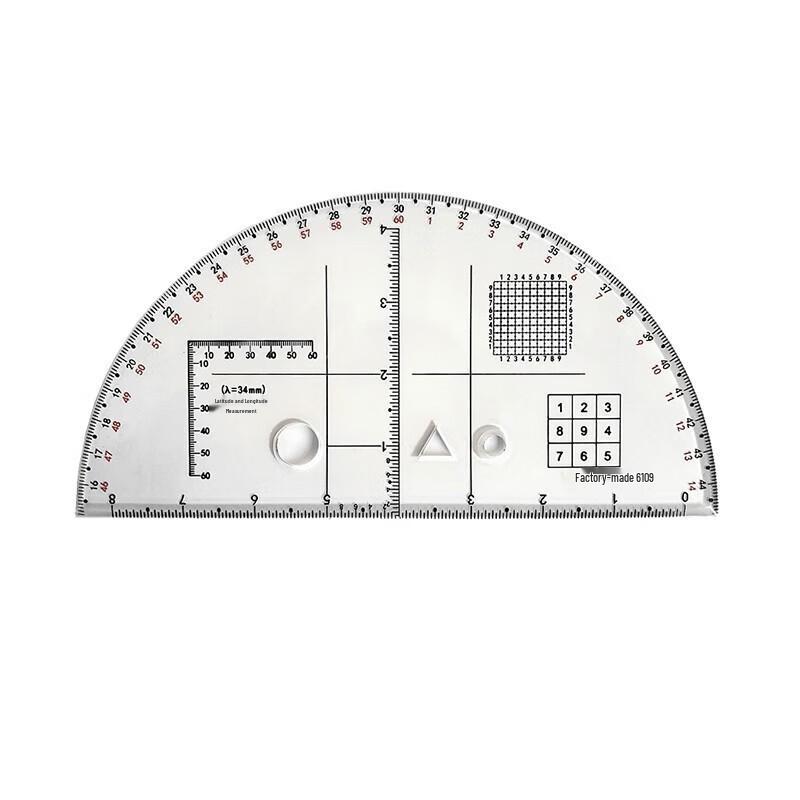 High-Precision Military Terrain Protractor Drawing Tool
