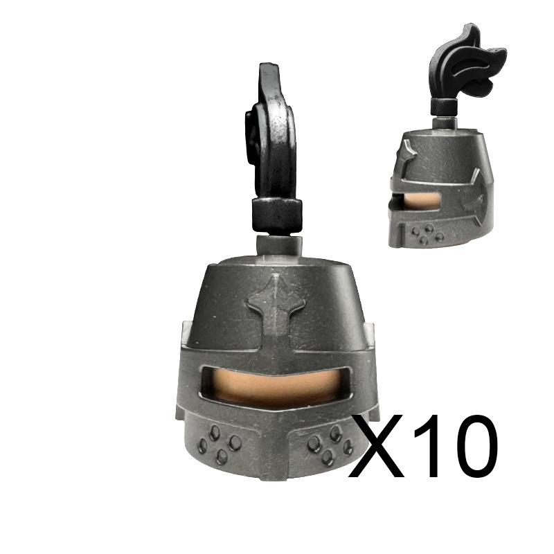 MOC Bausteine Mittelalter Ritter Soldat Actionfiguren Waffen Zubehör Schwert Speer Umhang Weste Helm Rüstung Geschenk Spielzeug Stein