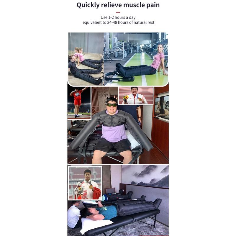 Pressotherapy Air Compression Foot Muscle Massager Leg Recovery Boots Lymphatic Drainage Machine  Relax Physiotherapy 8Cavity