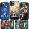 FISHING 3 RODS BY LAKE Fish Colored Phone Case Cover For iPhone 17 Air 15 16 Pro Max 14 13 12 11 Pro Max Plus