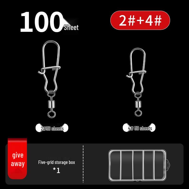 Strong Pull Carabiner Snap Swivel Quick-Open 8-Shape Fishing Ring Connector