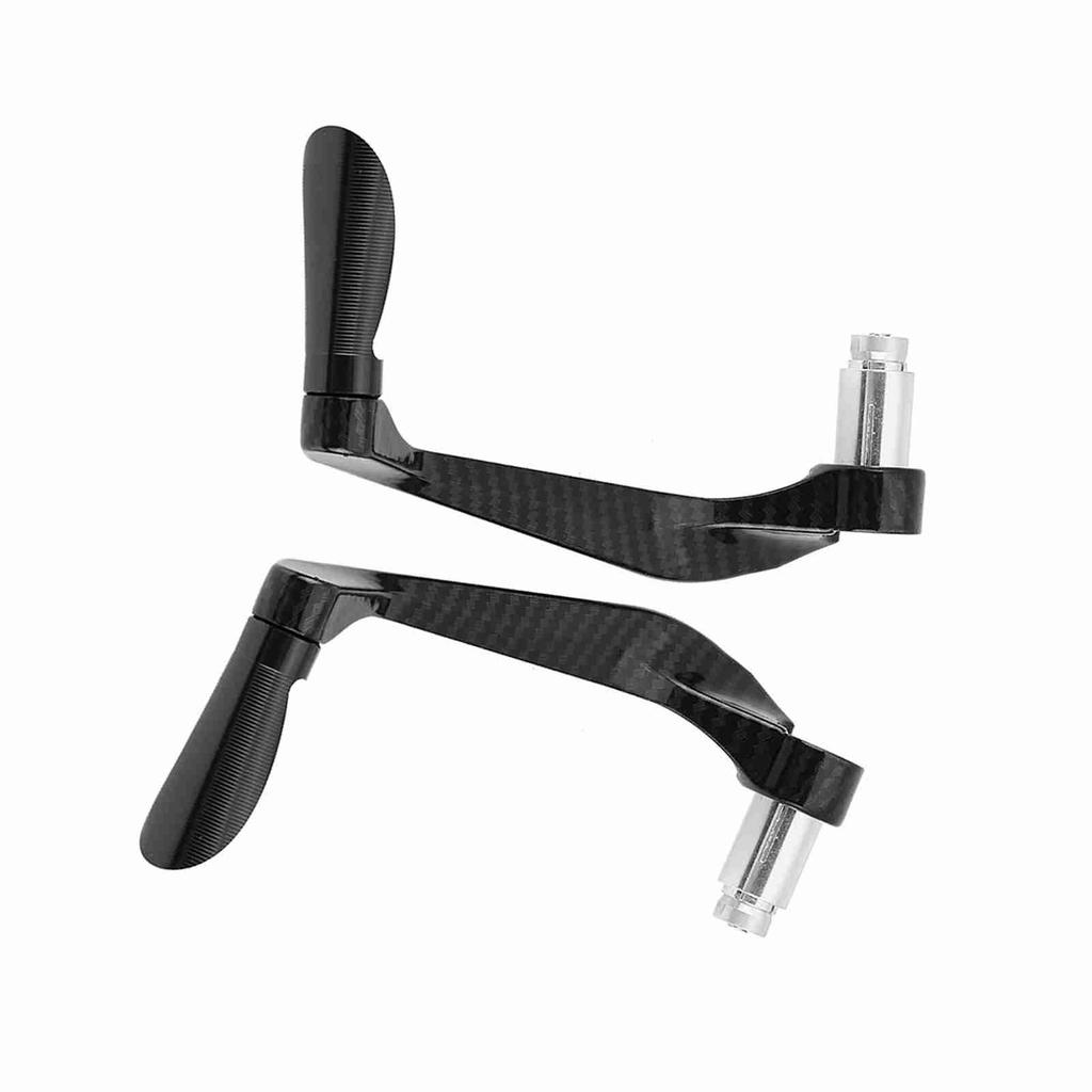 1 Pair of Carbon Fiber Motorcycle Brake Clutch Levers Handlebar Protect Guard(Black)