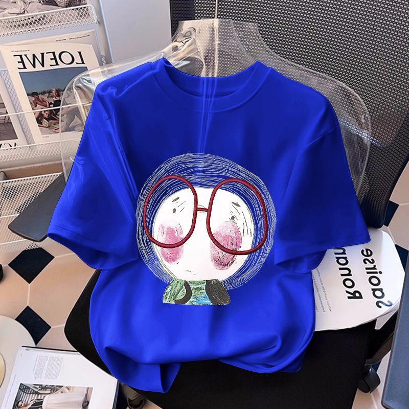 Girl's Cartoon 3D Printed Short Sleeved T-shirt Summer Cute Girl Sweet Top
