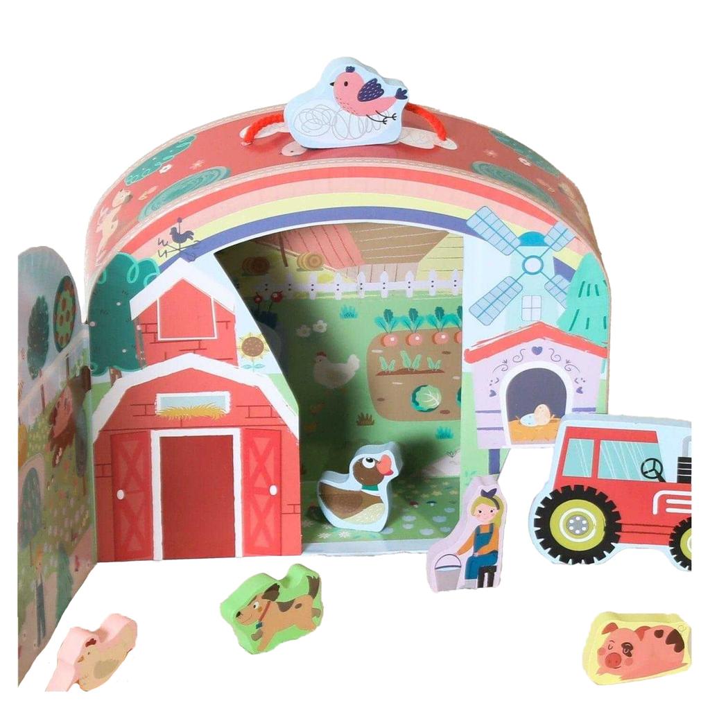 Toy Life Childrens/Kids Wooden Farm Play Set