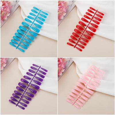 24Pcs/Set Art Manicure Extension False Nails Coffin Fake Nail Nail Tips Ballerina Nail