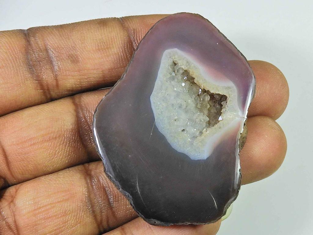 100Cts. Dyed Black Druzy Agate Fancy Crystal Cabochon Loose Gemstone 38X54MM SK-2241