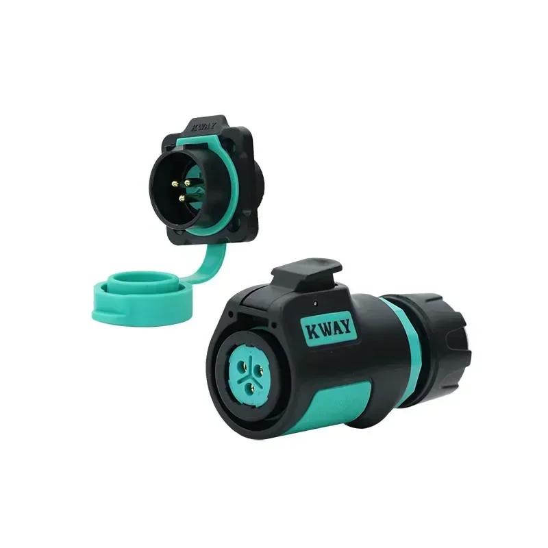 KWAY K20 M20 2 3 4 5 7 9 12 Pin Waterproof IP68 Connector Electro Mechanical Screen UAV Panel Aviation Female Plug Male Socket