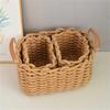 Elegant Cotton Woven Storage Container Large Capacity Bedroom Organizer Handwoven Desktop Basket for Living Room