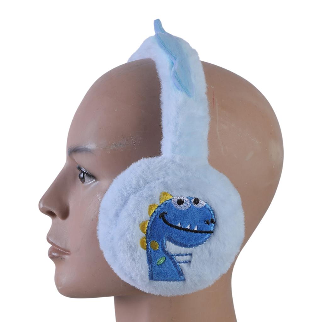 Dinosaur Plush Earmuffs Cartoon Pattern Ear Warmers Warm Winter Ear Protecting for Cold Weather