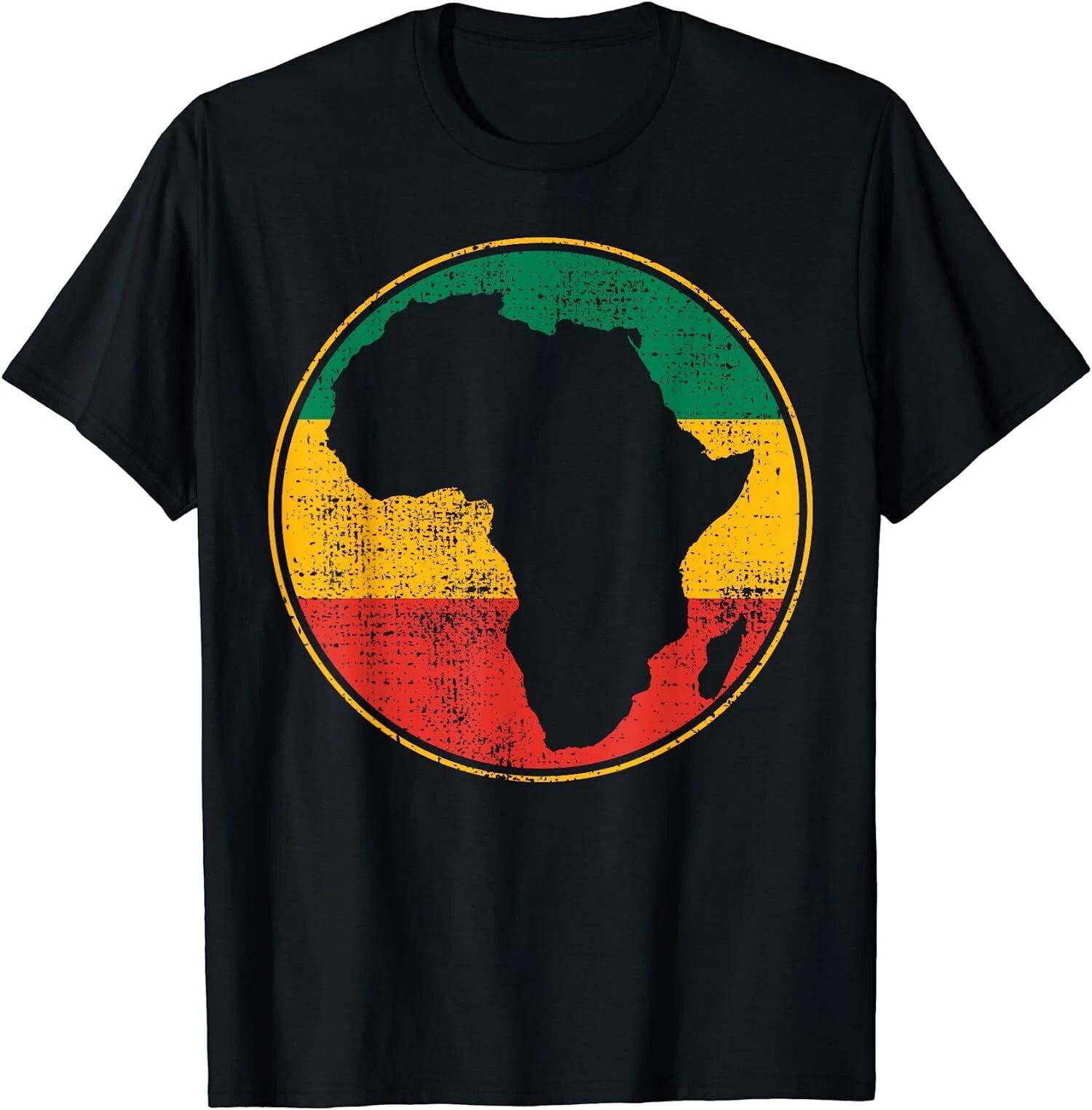 Africa Vintage Retro Map Tanzania Namibia Kenya T-Shirt XXL
