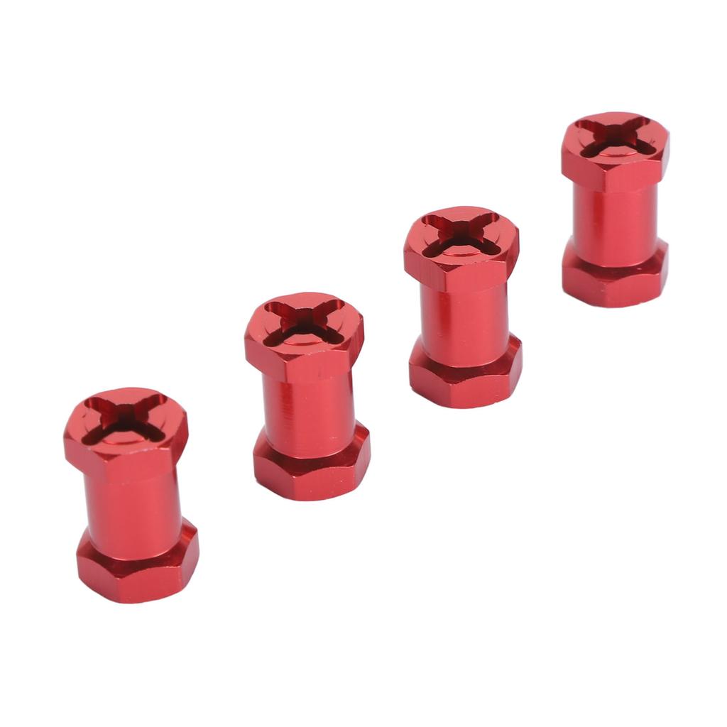 4PCS 12mm Hex Hub Adapters with Nuts Aluminum Alloy Wheel Hub Extension Adapter for 1Celsius10 RC Car 20mm Length