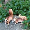 2-piece Simulation Squirrel, Garden Decoration Animal Pendant, Hand-painted Resin Crafts, Spring Garden Decoration, Home Decor