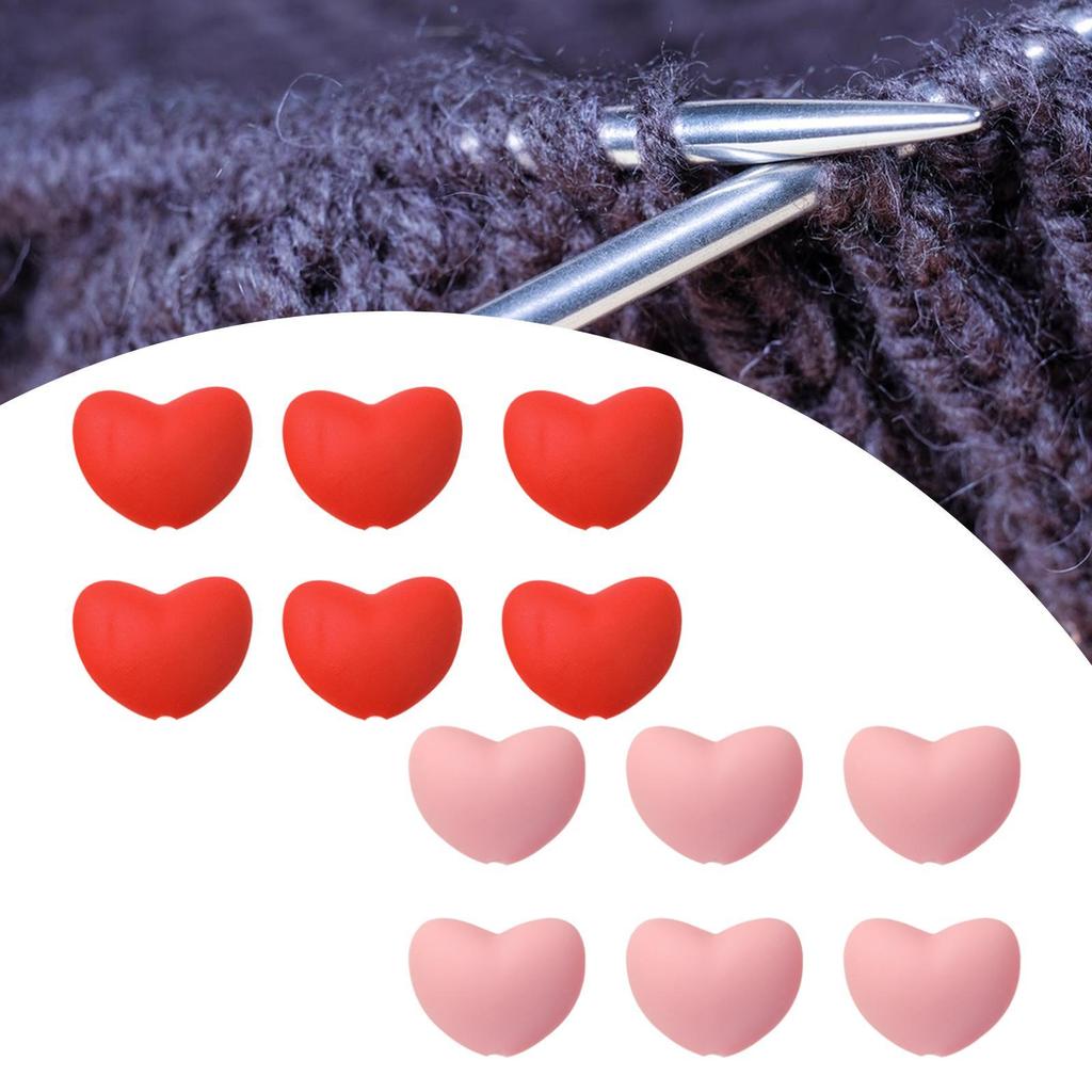 6x Knitting Stoppers Silicone 3 mm Hole Sturdy Tips Stoppers