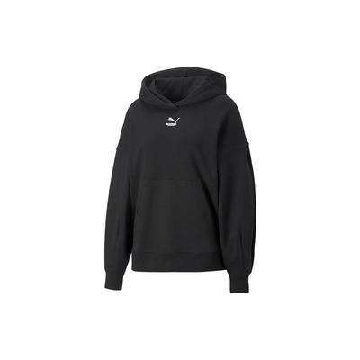 Logo Print Kapuzenpullover Damen Tops Schwarz 673576-01