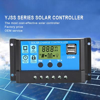30A Solar Charge Controller 12V 24V Automatic Identification PWM Parameters Adjustable LCD Display Solar Controller